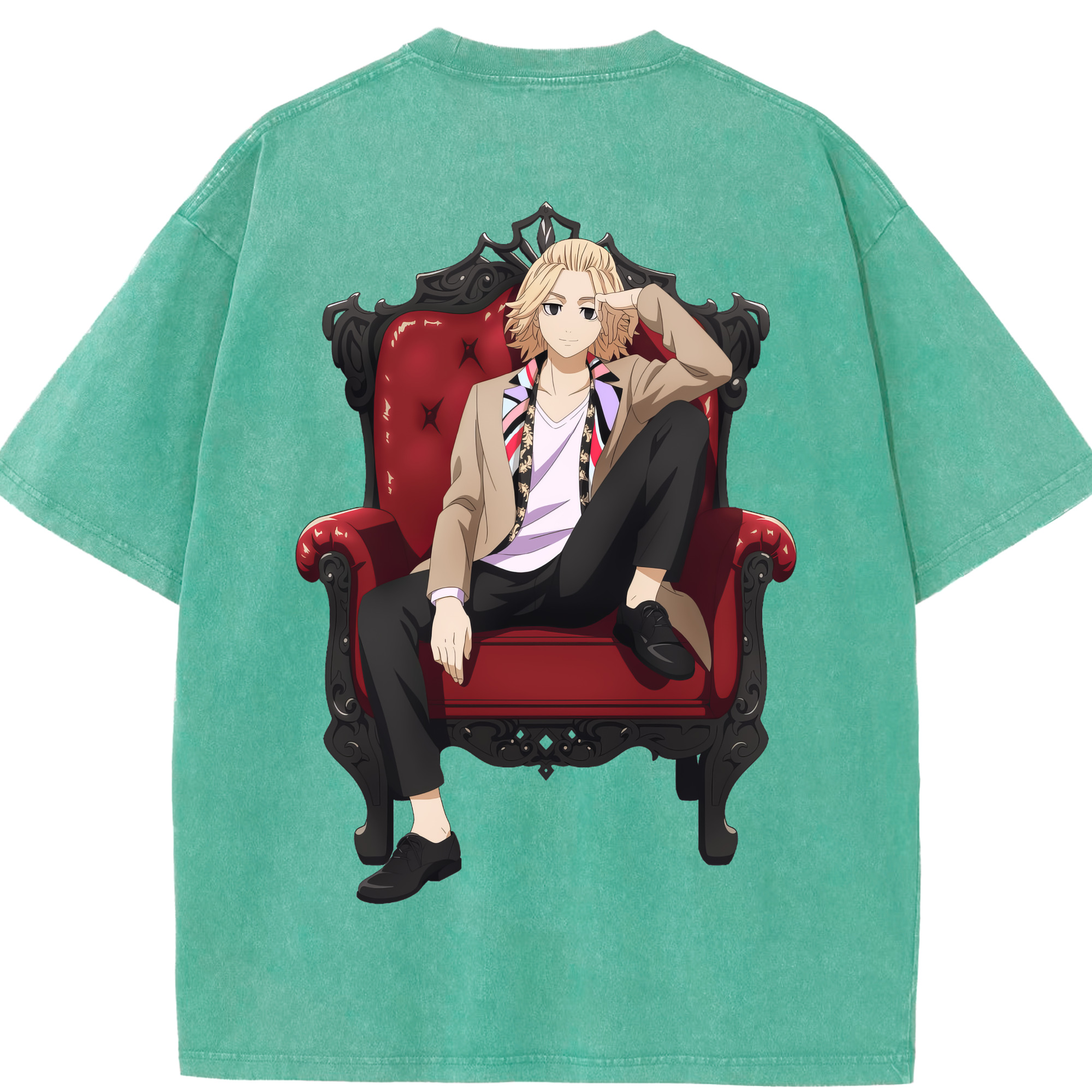 （画像用） 東京リベンジャーズ Tokyo Revengers 綿100% ヴィンテージ風 半袖Tシャツ（背面プリント）